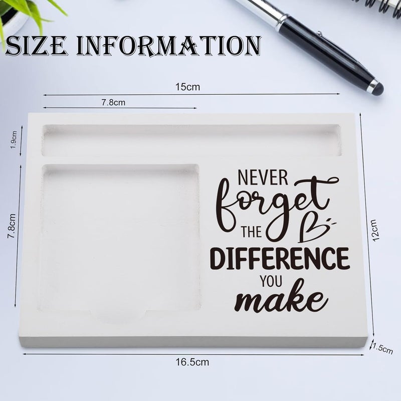 EFFJNSG Never Forget The Difference You Make Sticky Note Holder for Desk, Inspirational Gift for Teacher, Nurse, Coworker, Volunteer, Appreciation Thank You Gift Note Pad Organizer for Women EDP224 - Image 4